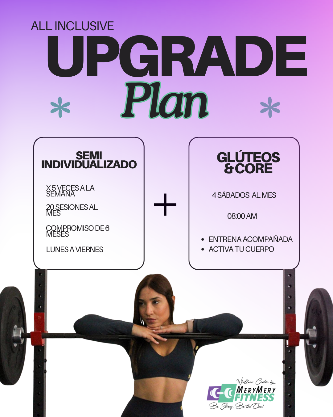 SUSCRIPCIÓN -Semi Individualizado- 5 días/ semana + Glúteos & Core sábado | All Inclusive